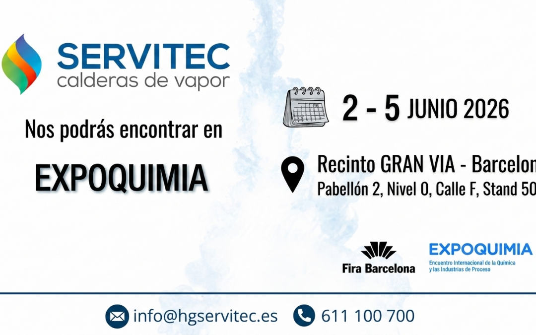 Servitec Calderas estará en Expoquimia 2026